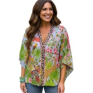 Johnny Was silk Akoni shirt/Kimono NWT